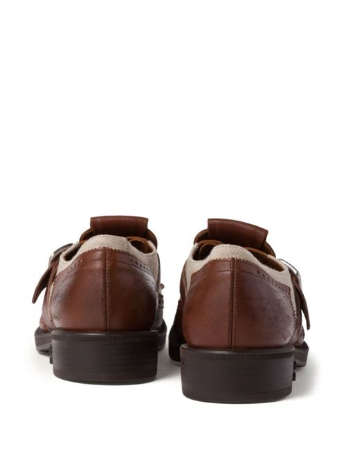 Shanghai Church's X Miu Miu leather and linen shoes CHURCH'S X MIU MIU | 5E186E3LO0F0A4G